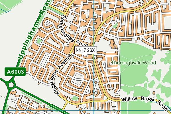 NN17 2SX map - OS VectorMap District (Ordnance Survey)
