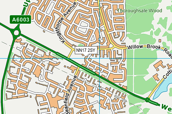 NN17 2SY map - OS VectorMap District (Ordnance Survey)