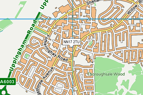NN17 2TU map - OS VectorMap District (Ordnance Survey)