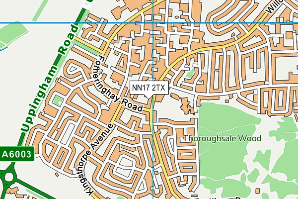 NN17 2TX map - OS VectorMap District (Ordnance Survey)