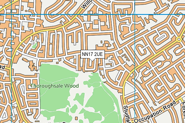 NN17 2UE map - OS VectorMap District (Ordnance Survey)