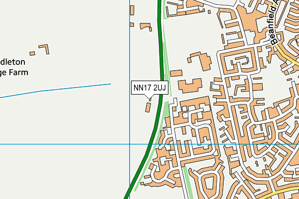 NN17 2UJ map - OS VectorMap District (Ordnance Survey)