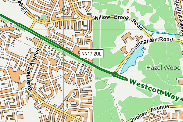 NN17 2UL map - OS VectorMap District (Ordnance Survey)