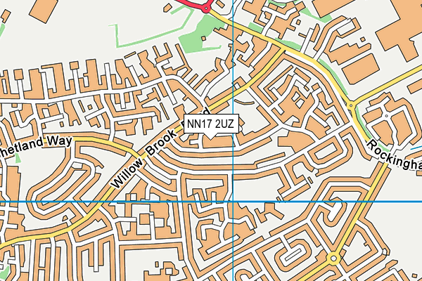 NN17 2UZ map - OS VectorMap District (Ordnance Survey)