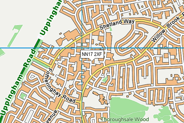 NN17 2XF map - OS VectorMap District (Ordnance Survey)