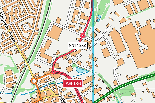 NN17 2XZ map - OS VectorMap District (Ordnance Survey)