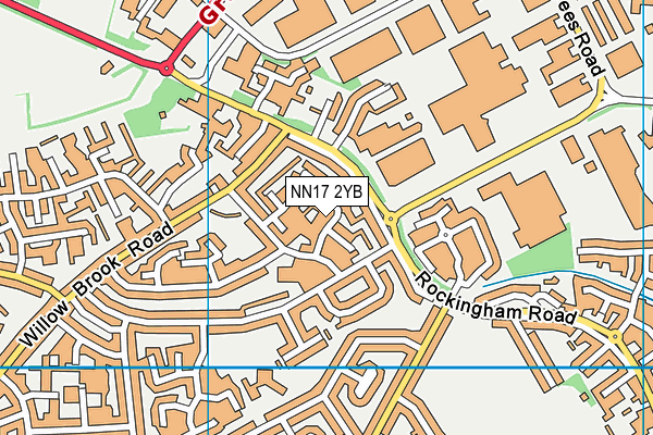 NN17 2YB map - OS VectorMap District (Ordnance Survey)
