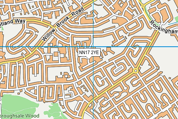 NN17 2YE map - OS VectorMap District (Ordnance Survey)