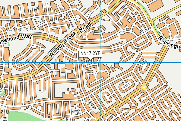NN17 2YF map - OS VectorMap District (Ordnance Survey)