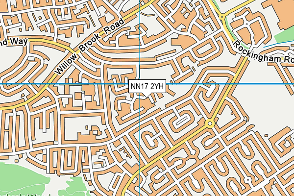 NN17 2YH map - OS VectorMap District (Ordnance Survey)