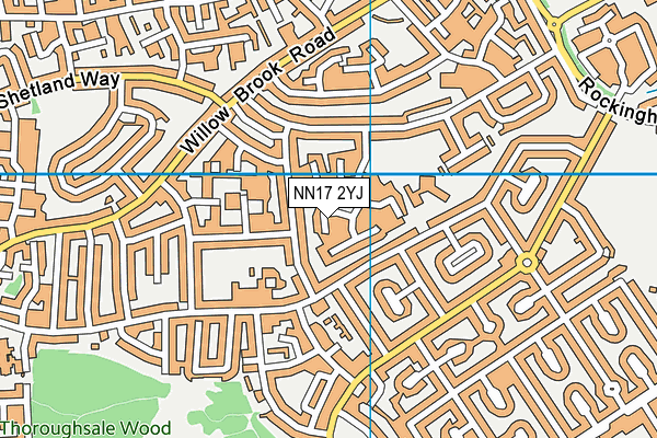 NN17 2YJ map - OS VectorMap District (Ordnance Survey)