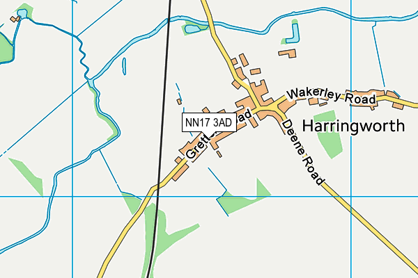 NN17 3AD map - OS VectorMap District (Ordnance Survey)