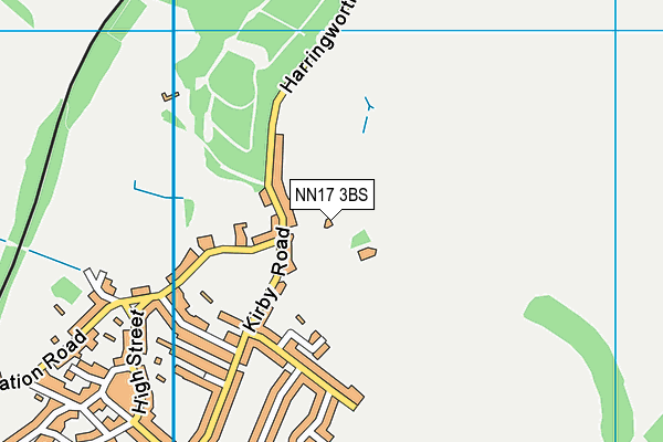 NN17 3BS map - OS VectorMap District (Ordnance Survey)