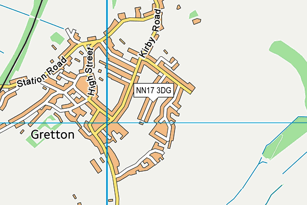 NN17 3DG map - OS VectorMap District (Ordnance Survey)