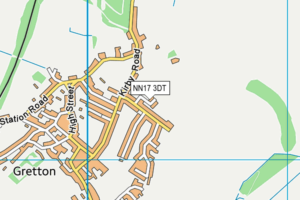 NN17 3DT map - OS VectorMap District (Ordnance Survey)
