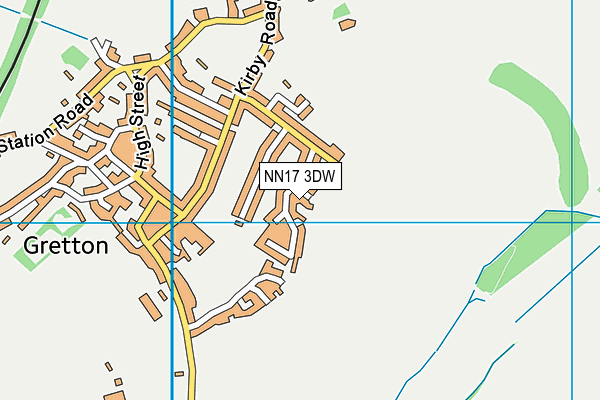 NN17 3DW map - OS VectorMap District (Ordnance Survey)