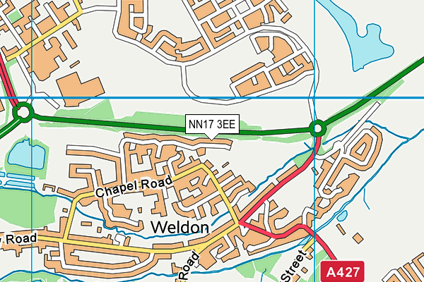 NN17 3EE map - OS VectorMap District (Ordnance Survey)