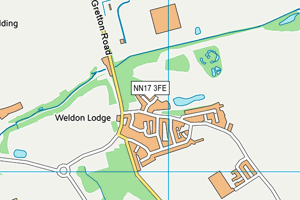 NN17 3FE map - OS VectorMap District (Ordnance Survey)