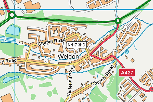 NN17 3HD map - OS VectorMap District (Ordnance Survey)