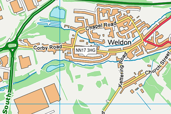 NN17 3HG map - OS VectorMap District (Ordnance Survey)