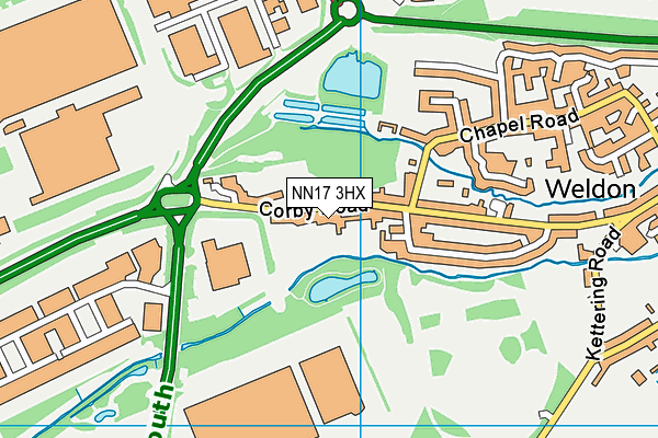 NN17 3HX map - OS VectorMap District (Ordnance Survey)