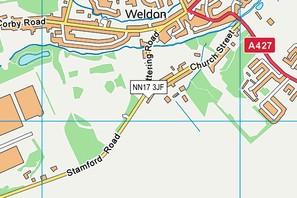 NN17 3JF map - OS VectorMap District (Ordnance Survey)