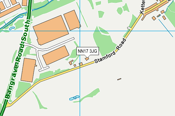 NN17 3JG map - OS VectorMap District (Ordnance Survey)