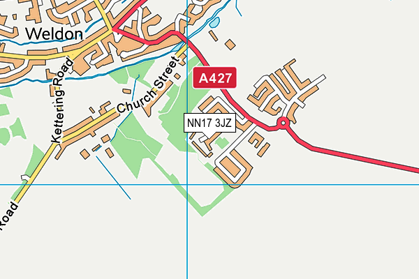NN17 3JZ map - OS VectorMap District (Ordnance Survey)