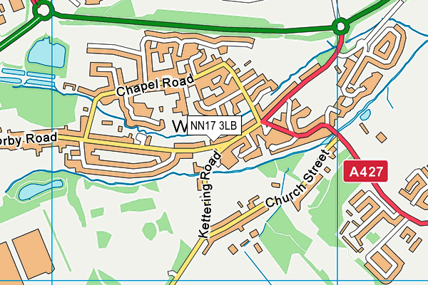 NN17 3LB map - OS VectorMap District (Ordnance Survey)