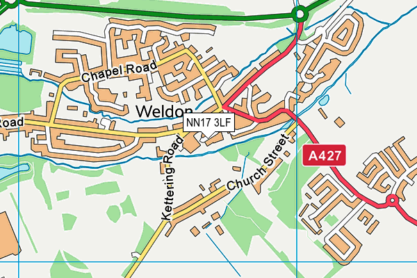 NN17 3LF map - OS VectorMap District (Ordnance Survey)