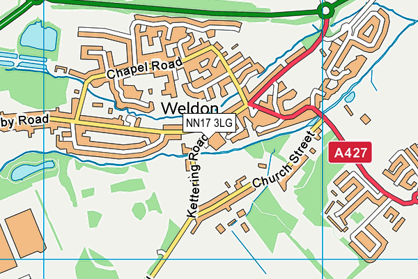 NN17 3LG map - OS VectorMap District (Ordnance Survey)