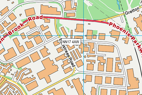 NN17 4AW map - OS VectorMap District (Ordnance Survey)