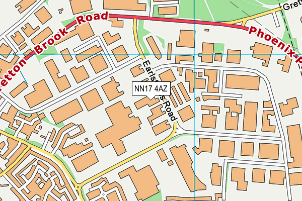 NN17 4AZ map - OS VectorMap District (Ordnance Survey)