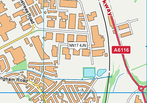 NN17 4JN map - OS VectorMap District (Ordnance Survey)