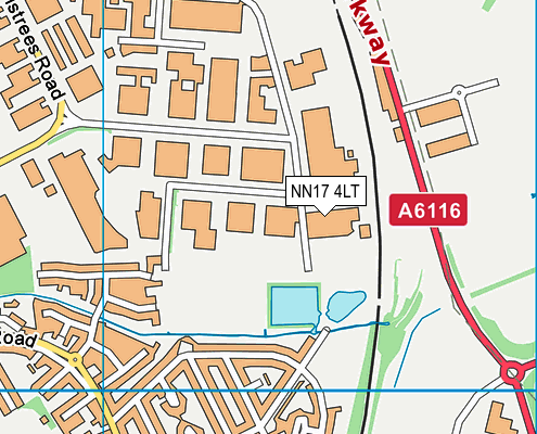 NN17 4LT map - OS VectorMap District (Ordnance Survey)