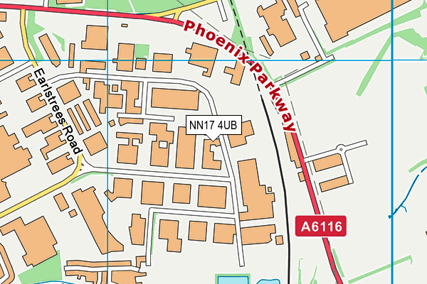 NN17 4UB map - OS VectorMap District (Ordnance Survey)