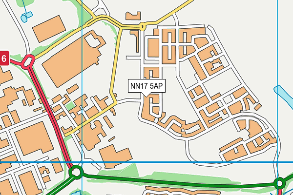 NN17 5AP map - OS VectorMap District (Ordnance Survey)