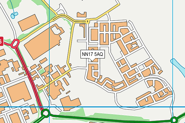 NN17 5AQ map - OS VectorMap District (Ordnance Survey)