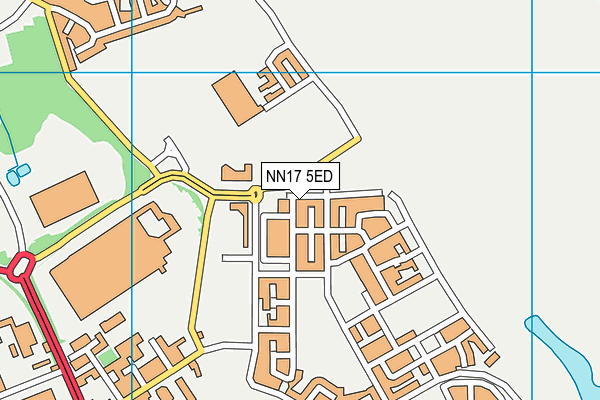 NN17 5ED map - OS VectorMap District (Ordnance Survey)