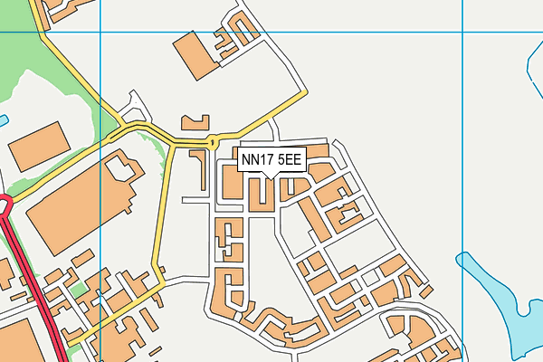 NN17 5EE map - OS VectorMap District (Ordnance Survey)
