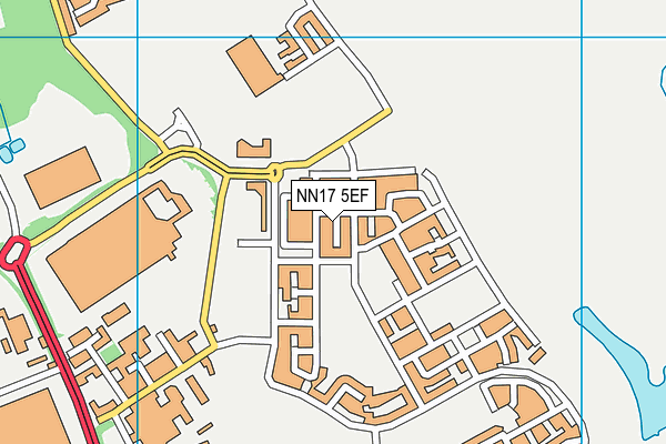 NN17 5EF map - OS VectorMap District (Ordnance Survey)