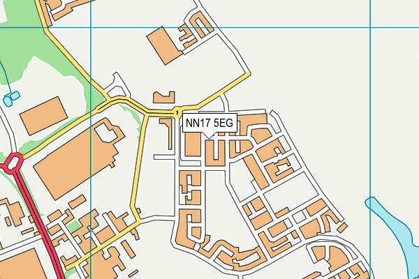 NN17 5EG map - OS VectorMap District (Ordnance Survey)