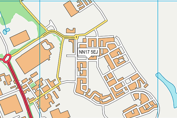 NN17 5EJ map - OS VectorMap District (Ordnance Survey)