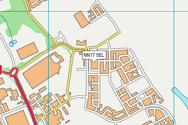 NN17 5EL map - OS VectorMap District (Ordnance Survey)
