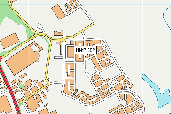 NN17 5EP map - OS VectorMap District (Ordnance Survey)