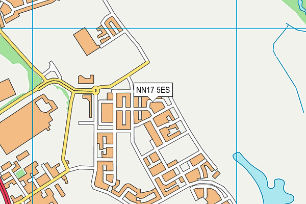 NN17 5ES map - OS VectorMap District (Ordnance Survey)