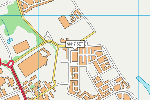 NN17 5ET map - OS VectorMap District (Ordnance Survey)