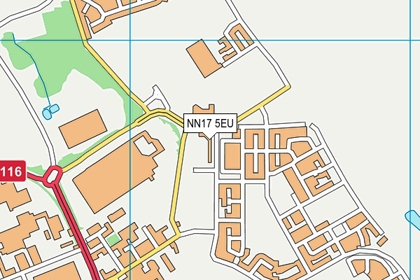 NN17 5EU map - OS VectorMap District (Ordnance Survey)