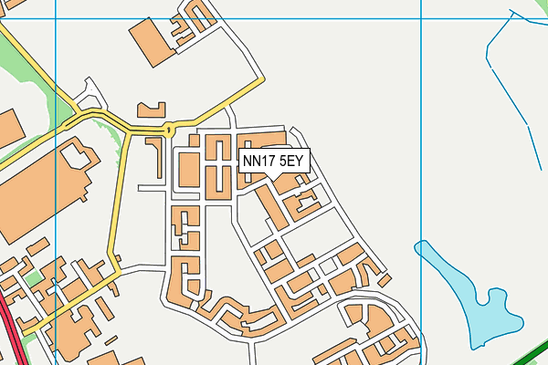 NN17 5EY map - OS VectorMap District (Ordnance Survey)