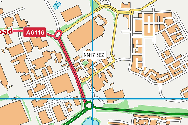 NN17 5EZ map - OS VectorMap District (Ordnance Survey)